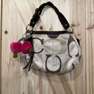 Coach  Cream and Brown Women's Bag